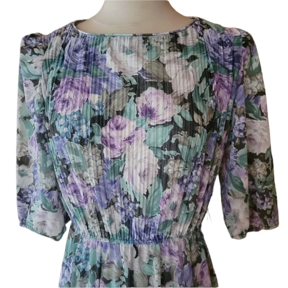 Vintage S.L. Petites Floral‎ Dress - Picture 2 of 6